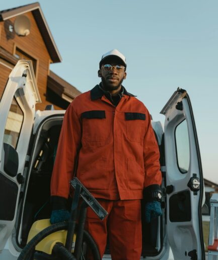 The High-Visibility Service Suit (Red/Orange)