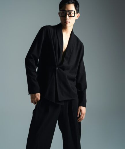 The Monochromatic Velvet Loungewear Set (Black)