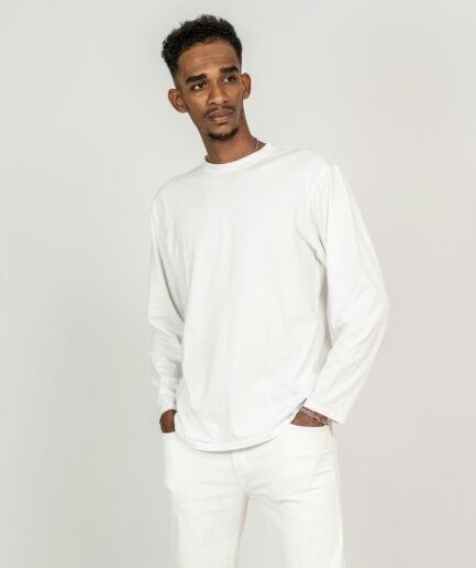 The Minimalist Long-Sleeve Tee (White)